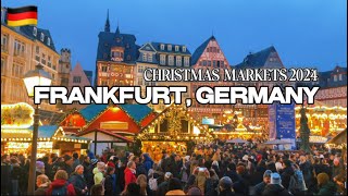 Frankfurt, Germany 🇩🇪 | Magical Christmas Market 🎄🤶 2024 | Walking Tour