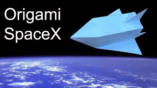 Cách Gấp Tàu Không Gian SpaceX Của Elon Musk Từ Giấy | How to Fold Elon Musk's SpaceX Rock