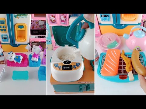 Compilation satisfying with unboxing mini kitchen set ASMR part 38