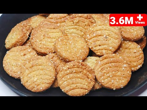 कढ़ाई में आटे बिस्कुट 10 मिनट में और 1 महीने तक खाये/Wheat Biscuits Without Oven/Atta Biscuit Recipes