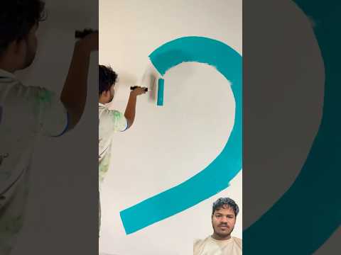 Wall painting green collor fast cort#wallpaiting#art#interiordesign #viral #viralvideo #shortvideo