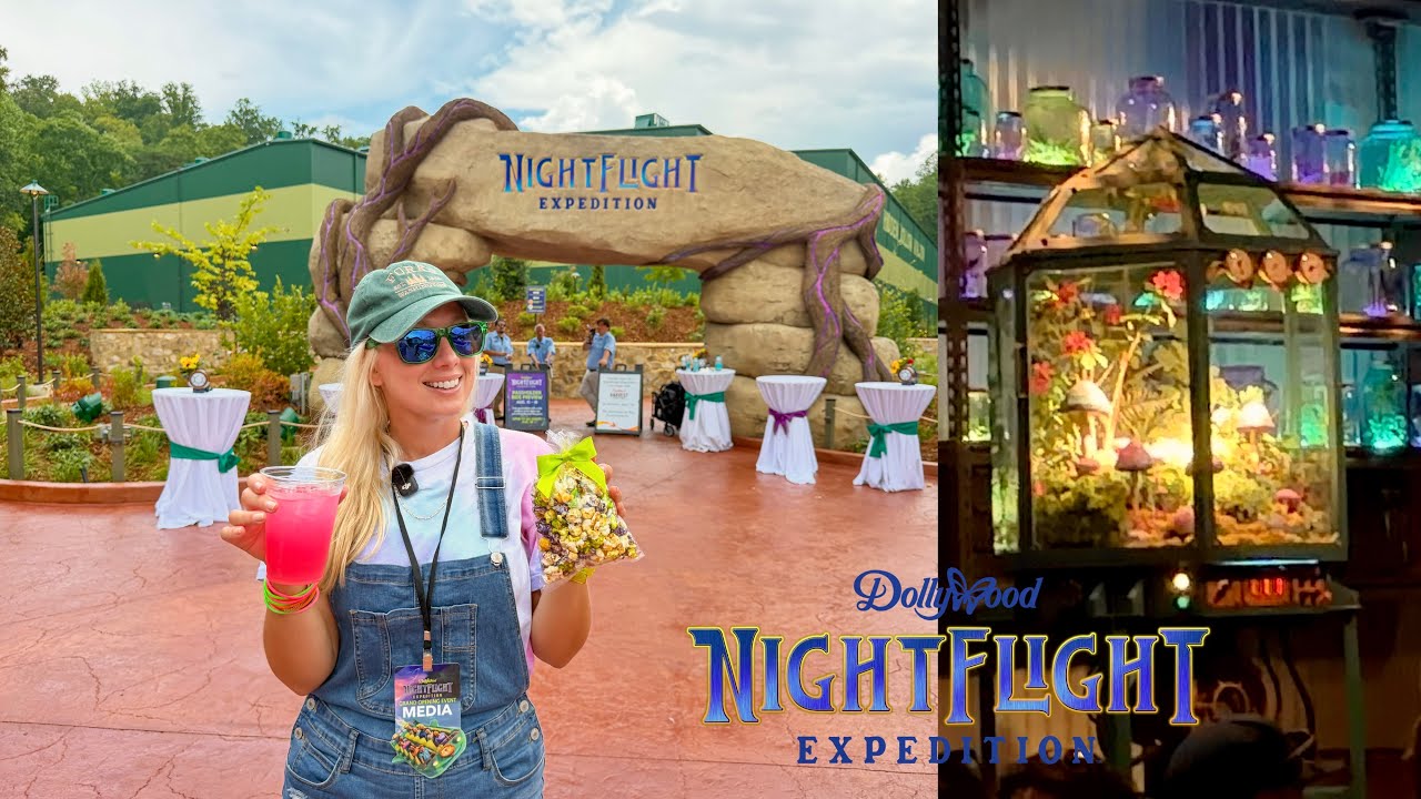Dollywood NEW NightFlight Expedition First Ride! Review, Details, New Snacks, Merch & MORE