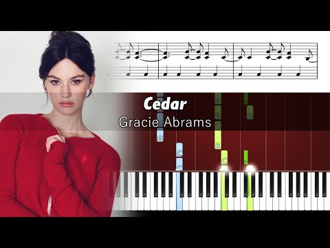 Gracie Abrams - Cedar - Piano Tutorial with Sheet Music