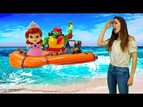 Juegos en la piscina con la Princesa Sofia y los Paw Patrol.La Guardería Infantil.Vídeos de juguetes