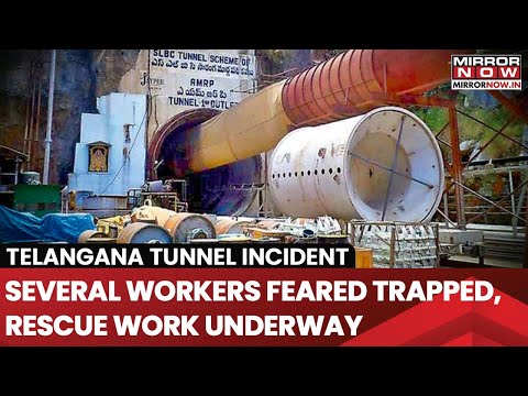 Telangana Tunnel Caves In, Several Workers Feared Trapped, Rescue Work Underway | Srisailam Canal