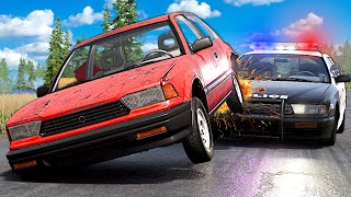 POLICE CHASE ON COUNTRY ROADS! (BeamNG)