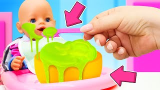 Prepariamo il pranzetto preferito della bambola Baby Born! 🍽️👶 Giochi di cucina per bambini 👩‍🍳🧒🍝