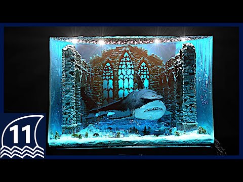 Resin Art of Ruins and Guardian【Diorama / Sculpture / shark / thalassophobia】