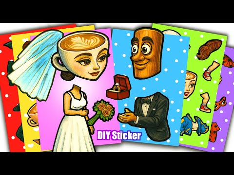 Italian Brainrot BALLERINA CAPPUCINA and TUNG TUNG TUNG SAHUR Sticker Book DIY