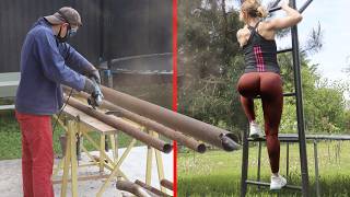 Man BUILDS 4 GENIUS Backyard Projects from TRASH = Woman AMAZED