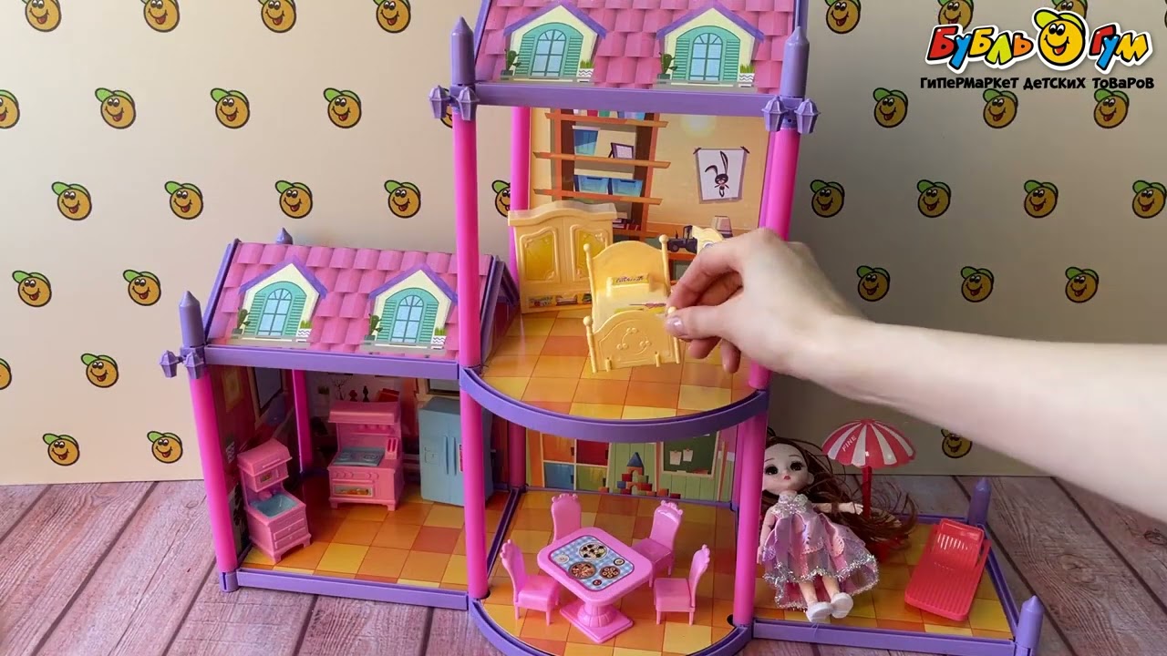 Вилла Cutie Villa для миниатюрной куклы 84предмета с 3лет - видео Вилла Cutie Villa для миниатюрной куклы 84предмета с 3лет - видео