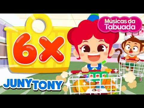 Tabuada do 6 - Música Infantil Educativa 🎶 | Aprenda Multiplicação com JunyTony em Português