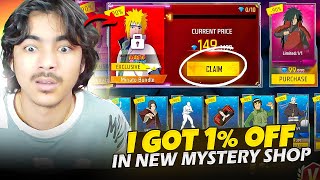 I Got 1% Discount on New Minato Bundle Mystry Shop❓ अब क्या होगा😭 Garena freefire