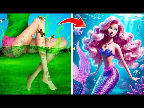 De Nerd a Sirena Deslumbrante 🌊 Transformación Épica de Belleza y Trucos de Maquillaje