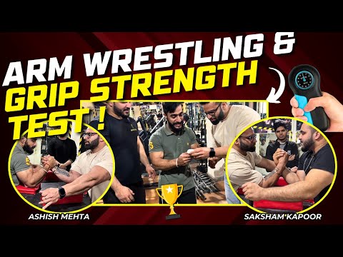 ARM WRESTLING WITH NATIONAL CHAMPIONS OF INDIA 🇮🇳  & GRIP STRENGTH TEST 🚨