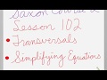 Angle Relationships and Equation Simplification
