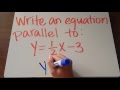 Characteristics and Equations of Parallel Lines