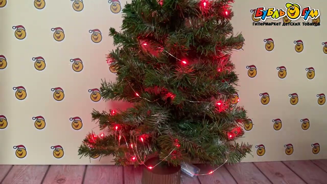 Гирлянда led Нить светодиодная на батарейках красная 30ламп 3м - видео