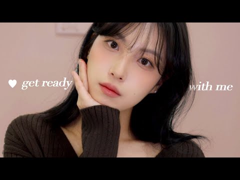 고급미 필승조합🤎 분위기 감성과 이목구비 두 마리 다 잡은 #GRWM (겨울 기초추천템, 활용도 대박 가성비섀도, 인기 블러셔, 찰떡 립조합)