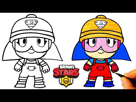 Brawl Stars Jacky Çizimi - How to Draw Jacky From Brawl Stars - Brawl Stars Jacky Drawing