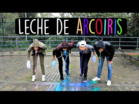 Milk Rainbow Challenge - Reto Leche de Arcoiris Ft. Kika Nieto SantiMaye | Alejo&Mafe