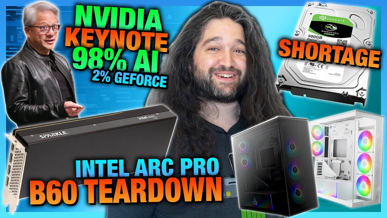 HW News - NVIDIA's 98% AI Plans, Storage Shortage from AI Use, Arctic Case, Intel B60 GPU