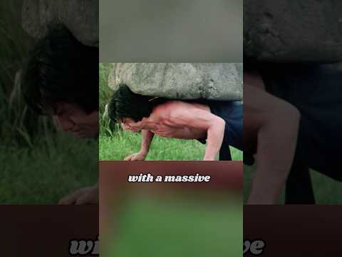 The man did push-ups with a huge boulder on his back, all to master an unbeatable martial art.