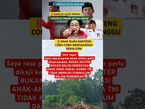 DENNY CAGUR ANAK BUAH BANTENG COBA-COBA GANGGU KERJA KDM #kdm #gubjabar #denycagur #pdip #dprri