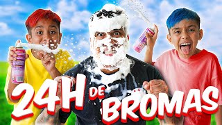 24 HORAS DE BROMAS A MI PAPA *SALE MAL* Los Mateos.