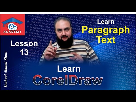 Learn CorelDraw Basic Lesson 13 - Learn Text Paragraph...