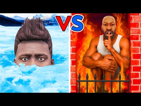 Franklin Vs Franklin Hot Vs Cold Hide And Seek In GTA 5 | Indian Bike Driving 3d