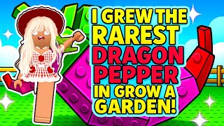I Grew The RAREST Dragon Pepper in Grow a Garden!