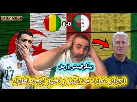الجزائر تتعادل ضد غينيا و تضيع فرصة التأهل 😱 بيتكوفيتش إرحل/ الجزائر 0-0 غينيا 