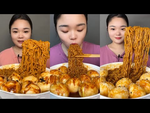 ASMR MIX | Noodles and Eggs, Mochis, Mousse cakes, Pork Belly | Mukbang Satisfying