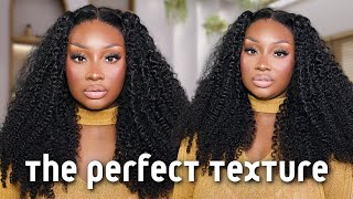 THIS TEXTURE IS PERFECT!  Kinky Curly Glueless 360 Frontal Wig Install ft Kisslove Hair
