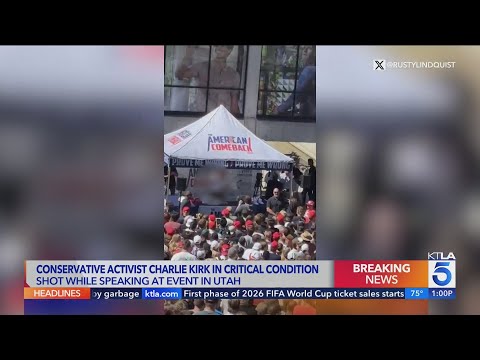 Conservative influencer Charlie Kirk shot during Utah college event
