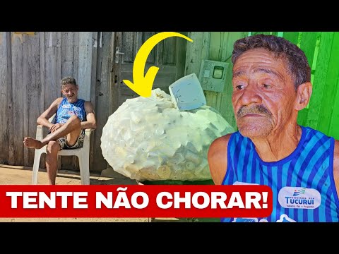 IDOSO COM PÉ QUEBRADO, VIVE SOZINHO SEM COMIDA E CATA LATINHAS PRA SOBREVIVER!