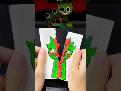 [REVERSE] I heated up Lime Horor Version (OWACKX) Puffy Paint painting with a hot air fan #sprunki