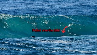 DUCKDIVE GONE WRONG! HE GOT PULLED OVER ON A MONSTER WAVE!