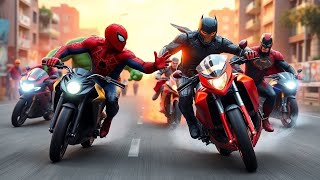 Motos de Carreras con el Hombre Araña vs Superheroes en gta v