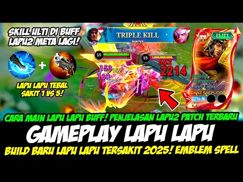 CARA MAIN LAPU LAPU BUFF❗PENJELASAN LAPU LAPU PATCH TERBARU❗BUILD LAPU LAPU TERSAKIT❗GAMEPLAY LAPU2