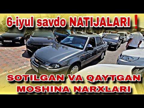 6-iyul, NARXLAR SEZILARLI DARAJADA O'ZGARDI, NARXLAR BILAN TANISHING SOTILGAN VA QAYTGAN MOSHINALAR