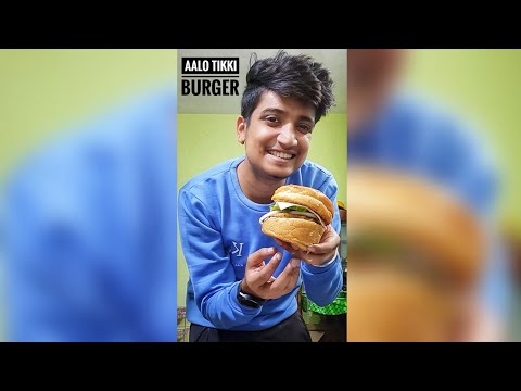 Aalo Tikki Burger 🍔#shorts #shortrecipes