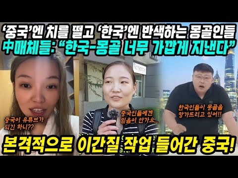 중국반응│中매체들: “한국-몽골 너무 가깝게 지낸다”불만│반중 친한 한중에 대한 몽골인들의 상반되는 반응│본격적으로 이간질 작업 들어간 중국│중국어로[路]