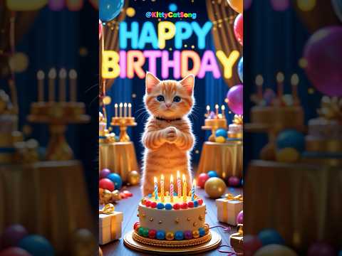 Kucing Nyanyi Happy Birthday - Selamat Ulang Tahun #kucing #kucingnyanyi #kucinglucu #viralvideo