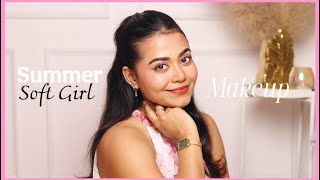 Soft Girl Summer Look✨Nykaa Sale Recommendations 💕 #summermakeup #softgirl #everydaymakeup