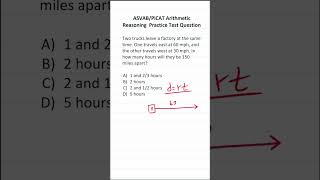 ASVAB/PiCAT Arithmetic Reasoning Practice Test Question:  Distance, Rate, and Time (d  = rt)