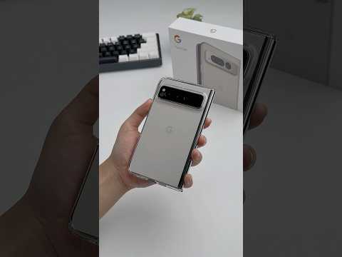 unboxing the pixel fold before lunch 👹 #asmr #unboxing #google #tech