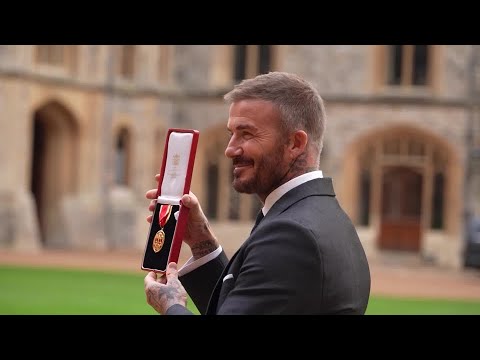 YouTube video thumbnail: David Beckham Knighted for Services to Sport and Charity