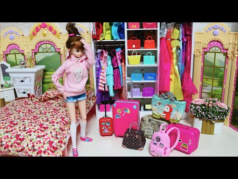 신비아파트 구하리 여행가방 공개 짐싸기 ! 수영복 옷입히기 인형놀이 드라마 장난감 놀이 Barbie Packs Her Dolls Bags to go on a Trip | 보라미TV